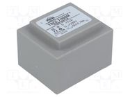 Transformer: encapsulated; 7VA; 230VAC; 9V; 770mA; PCB; IP00; A: 45mm INDEL