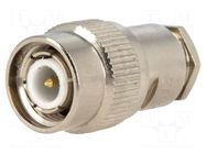 Connector: TNC; plug; male; straight; 50Ω; RG58; clamp; for cable UNICON