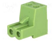 Pluggable terminal block; 5mm; ways: 2; straight; plug; female XINYA