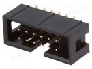 Socket; IDC; male; PIN: 12; vertical; SMT; gold flash; 2.54mm Amphenol Communications Solutions