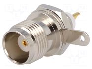 Connector: TNC; socket; female; 50Ω; soldering; for panel mounting AMPHENOL RF