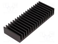 Heatsink: extruded; grilled; black; L: 37.5mm; W: 100mm; H: 15mm FISCHER ELEKTRONIK