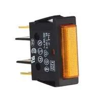 NEON INDICATOR, 250VAC, AMBER, QC