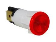NEON INDICATOR, RED, 12MM, DOME, 250VAC