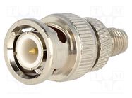 Adapter; BNC male,SMA female; Plating: gold-plated 