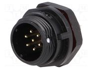 Socket; SP13; male; PIN: 7; IP68; 5A; soldering; for panel mounting WEIPU