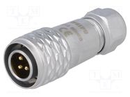 Plug; SF12; male; PIN: 3; IP67; 4÷6.5mm; 13A; soldering; for cable WEIPU