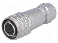 Connector: circular; plug; female; PIN: 9; IP67; SF12; 4÷6.5mm; 3A WEIPU