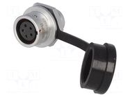 Connector: circular; socket; female; PIN: 5; IP67; SF12; 5A; 180V WEIPU