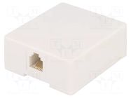 Connector: RJ12; socket; 6p6c; H: 57mm; W: 50mm; D: 21mm NINIGI