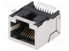 Socket; RJ45; PIN: 8; shielded; gold-plated; Layout: 8p8c; SMT Amphenol Communications Solutions
