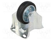 Transport wheel; Ø: 80mm; W: 25mm; H: 107mm; rigid; Dyn.load: 650N ELESA+GANTER