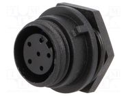 Connector: circular; socket; female; PIN: 6; w/o contacts; IP68 BULGIN