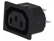 Connector: AC supply; socket; female; 10A; 250VAC; C13 (F); UL94V-0 BULGIN
