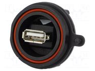 Adapter; socket; USB A socket (sealed),USB B socket; soldering BULGIN