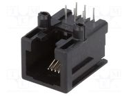 Socket; RJ12; PIN: 6; low profile; Layout: 6p6c; on PCBs; THT; 11.5mm TE Connectivity