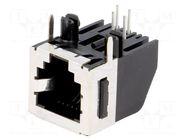 Connector: RJ11; socket; PIN: 4; Cat: 3; shielded,low profile; 6p4c TE Connectivity