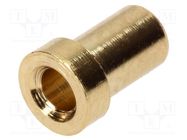 Connector: 2mm banana; socket; 6mm; Plating: gold-plated; brass 