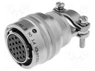 Connector: circular; plug; for cable; PIN: 19; female; soldering AMPHENOL