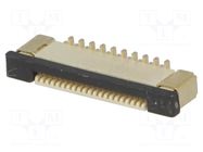 Connector: FFC/FPC; SMT; 0.5A; 50V; PIN: 20; 0.5mm; vertical; ZIF JOINT TECH