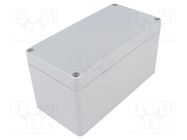 Enclosure: multipurpose; X: 80mm; Y: 160mm; Z: 85mm; ABS; dark grey 