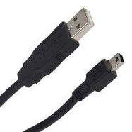 USB CABLE, 2.0, A PLUG-MINI B PLUG, 1.5M