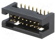 Connector: IDC; socket; male; PIN: 16; straight; SMT; gold flash CONNFLY