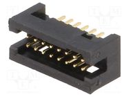 Connector: IDC; socket; male; PIN: 16; straight; THT; gold flash CONNFLY