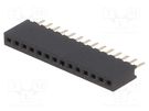Socket; pin strips; female; PIN: 14; straight; 1.27mm; THT; 1x14 CONNFLY