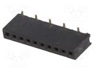 Socket; pin strips; female; PIN: 10; straight; 1.27mm; SMT; 1x10 CONNFLY