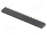 Socket; pin strips; female; PIN: 28; straight; 1.27mm; SMT; 1x28 CONNFLY