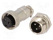 Connector: microphone MINI; socket,plug; male,female; PIN: 3; MINI CONNFLY