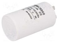 Capacitor: polypropylene; motors, run; 20uF; 450V; Ø40x70mm; ±5% SR PASSIVES