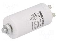 Capacitor: polypropylene; motors, run; 6uF; 450V; Ø35x65mm; ±5% SR PASSIVES