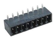 TERMINAL BLOCK, R/A HEADER, 8POS, TH