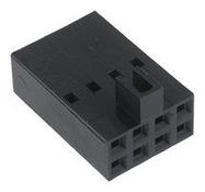 CONNECTOR HOUSING, RCPT, 8POS, 2.54MM