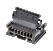 CONNECTOR HOUSING, RCPT, 8POS, DARK GREY