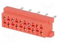 Connector: Micro-MaTch; socket; female; PIN: 10; straight; THT; 2x5 TE Connectivity