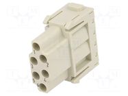 Connector: HDC; module; female; 16A; 500V; Han-Modular®; PIN: 6 HARTING