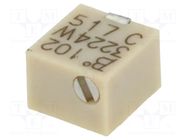 Potentiometer: mounting; multiturn; 1kΩ; 250mW; SMD; ±10%; linear BOURNS