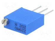 Potentiometer: mounting; vertical,multiturn; 2kΩ; 500mW; THT; ±10% BOURNS