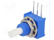 Potentiometer: shaft; single turn; 2kΩ; ±20%; 0.25W; linear; 3.18mm BOURNS