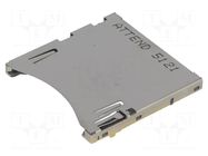 Connector: for cards; SD; push-push,reinforced card lock; SMT ATTEND