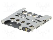 Connector: for cards; Micro SIM; push-pull; SMT; PIN: 6 ATTEND