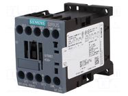 Contactor: 3-pole; NO x3; Auxiliary contacts: NC; 24VDC; 9A; 3RT20 SIEMENS