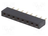 Connector: pin strips; socket; female; PIN: 8; straight; 2.54mm; THT NINIGI