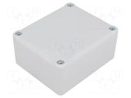 Enclosure: multipurpose; X: 74mm; Y: 89mm; Z: 41mm; polystyrene; grey KRADEX