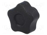 Knob; Ø: 25mm; Int.thread: M5; 10mm; H: 19mm; technopolymer PA ELESA+GANTER