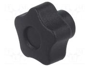 Knob; Ø: 25mm; Int.thread: M5; 10mm; H: 19mm; technopolymer PA ELESA+GANTER