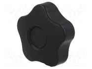 Knob; Ø: 50mm; Int.thread: M10; 20mm; H: 32mm; technopolymer PP ELESA+GANTER